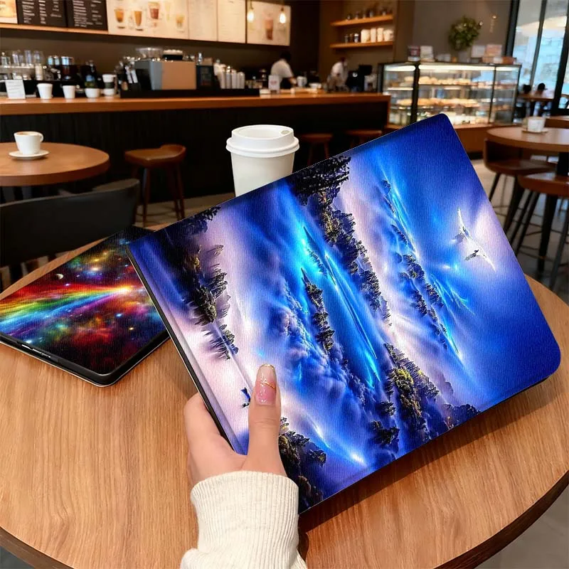 

Mountain Lake Crane Art For Samsung Galaxy Tab S10 S9 S8 S7 Lite FE Plus Scratch resistant Pen Tray Tablet Case Gift