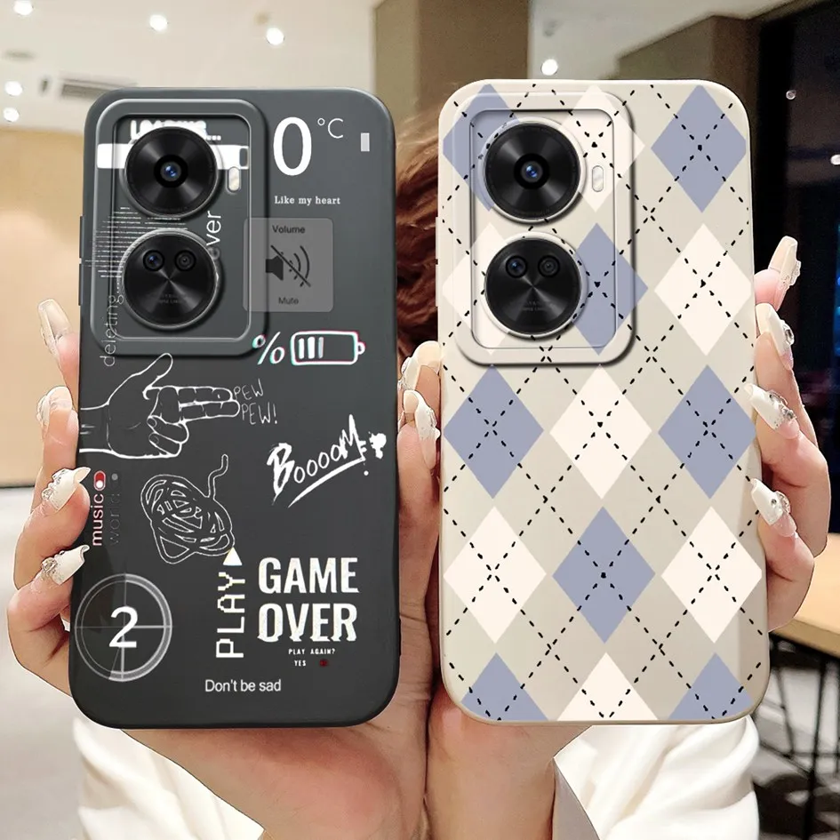 Nova 12 SE Case For Huawei Nova 12 SE Cover 2024 Fashion Painted Liquid Silicone Anti-Fall Protective Bumper For Nova 12SE Funda