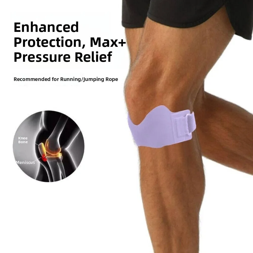 Adjustable Patella Tendon Knee Strap Shock Absorber Highly Elastic Sport Knee Wrap Non-Slip Breathable Knee Band Brace Runner
