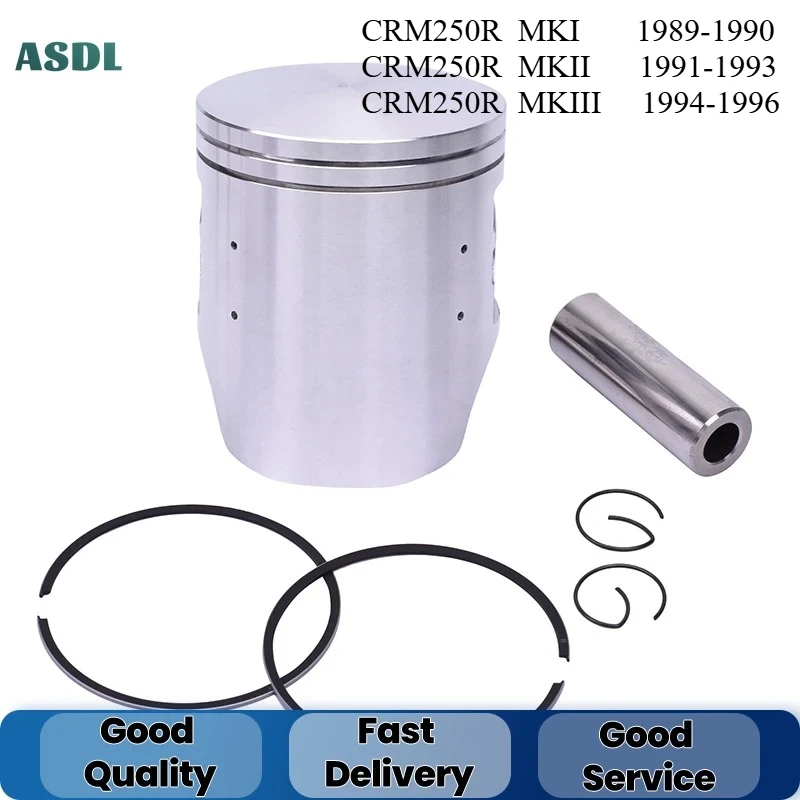 

66mm 66.25mm 66.5mm 66.75mm 67mm STD +25 +50 +75 +100 0.25 Motorcycle Engine Piston Rings Kit For HONDA CRM250R MK 1989-1996