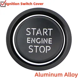 2Pcs Car Engine Start Stop Button Cover for Audi A4 A5 B9 B8 BT A6L A7 C7 4GB Q5 8R Ignition Ring Decoration Accessories