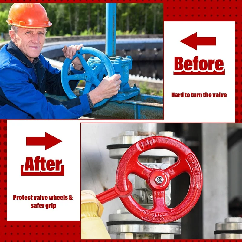 Двусторонний клапанный ключ LBER, 10-дюймовые колеса для труб и клапанных ключей, емкость трубы 1/8–1–1/2 дюйма для защиты от повреждений