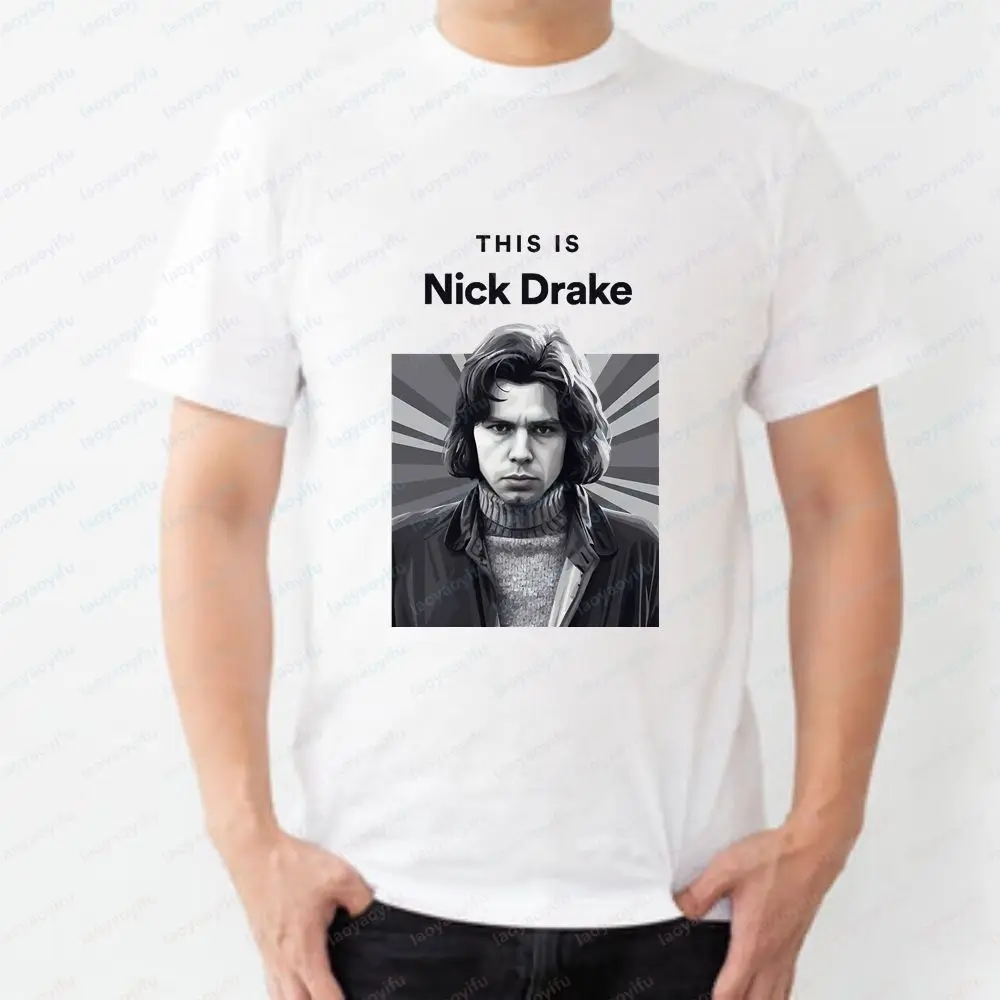 Nick Drake - Street Wind Casual Long Sleeve Trendy Multi-Purpose Short-Sleeved Men's and Women's Round-neck T-Shirt