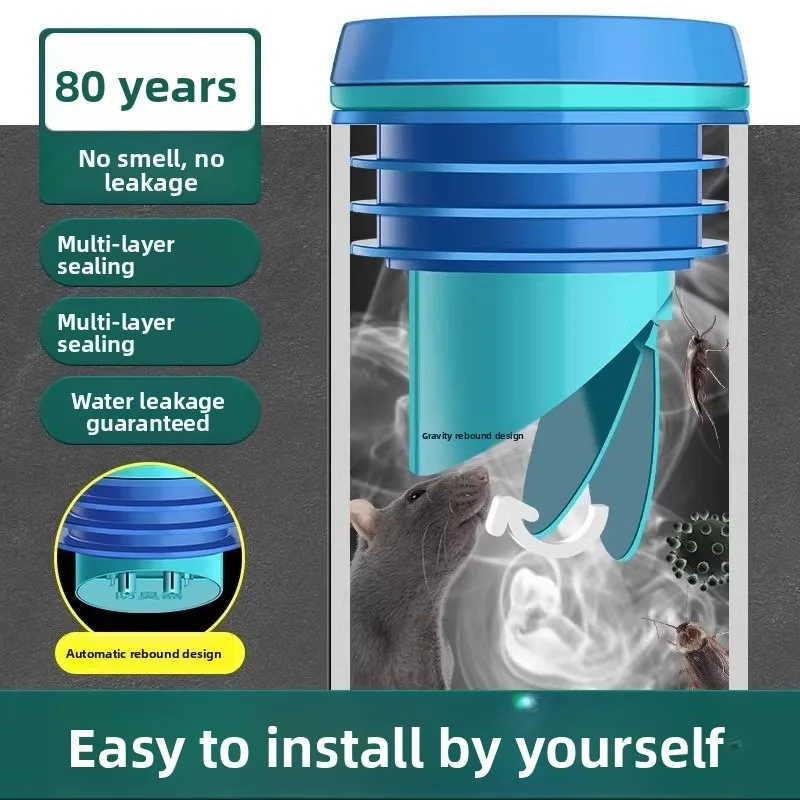 Toilet Anti-Odor Seal Ring Universal Leak-Proof Drain Pipe Gasket