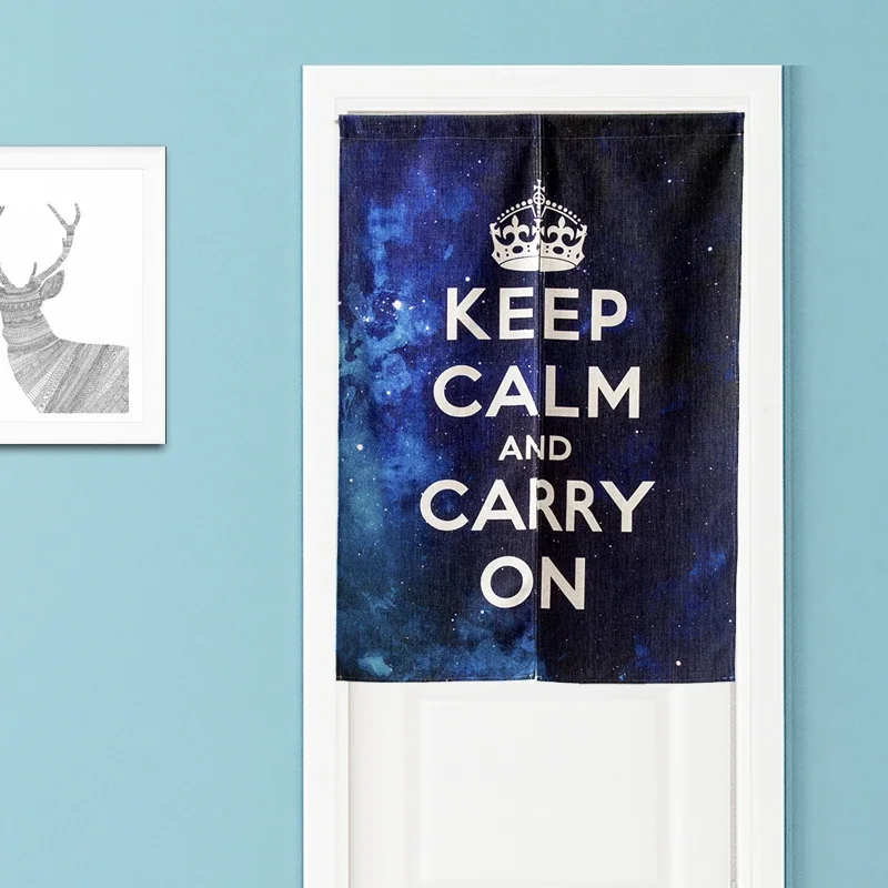 Starry Sky Galaxy Universe Door Curtains Outer Space Noren Curtain for Kitchen Cafe Entrance Home Decor Hanging Half-Curtains