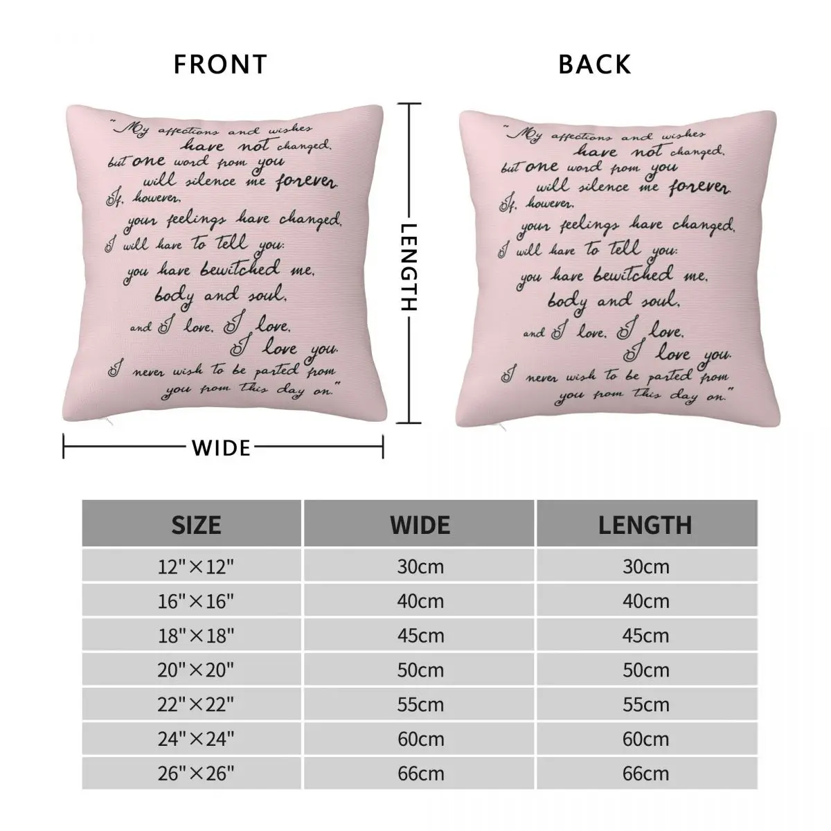 Pride And Prejudice Darcy Quote Pillowcase Polyester Linen Velvet Creative Zip Decor Throw Pillow Case Room Cushion Case 45x45