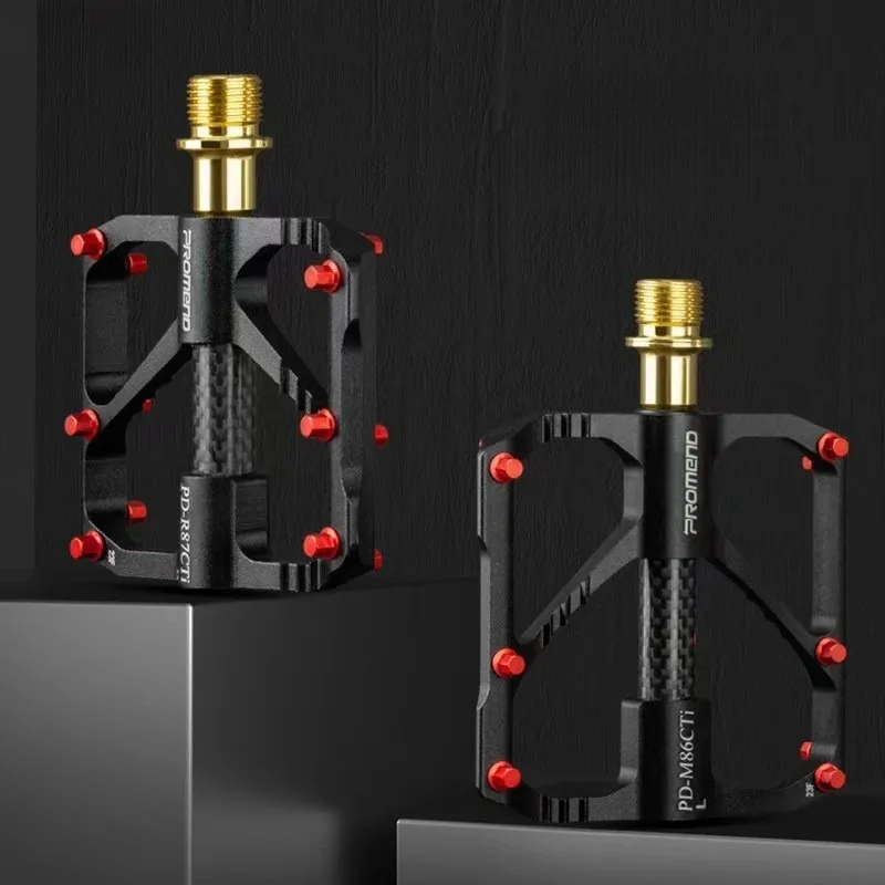 

Bicycle Pedals M86C-TI Sanpeilin Mountain Bike Titanium Axle Carbon Tube Pedals Bicycle Parts Equipment