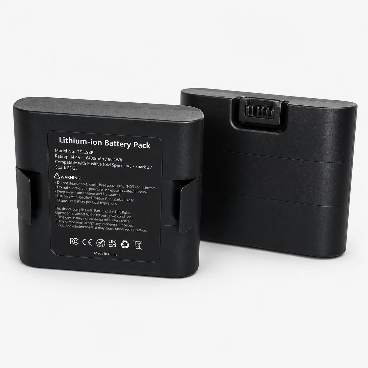 6400mAh Replacement Li-ion Battery Compatible with Positive Grid Spark Live, Spark 2 & Spark Edge Speaker 14.4V Battery Pack