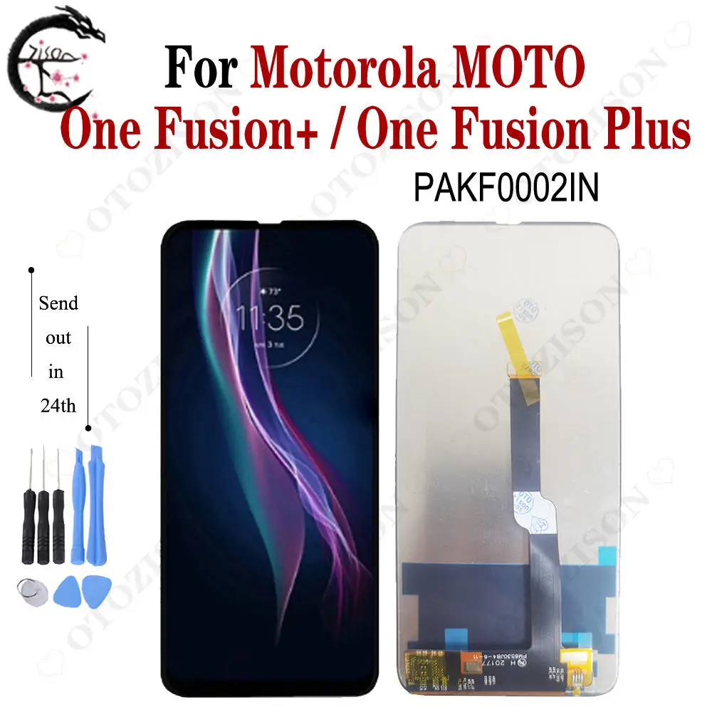LCD con marco para Motorola One Fusion + PAKF0002IN pantalla LCD MONTAJE DE digitalizador táctil reemplazo One Fusion Plus LCD