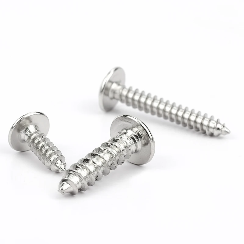 NINDEJIN Phillips Round Washer Head Tapping Screw M1.4-M5 Stainless Steel Cross Round Head With Pad Self Tapping Screw PWA
