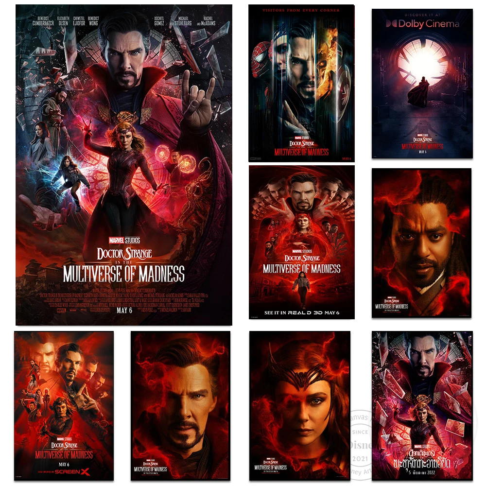 Marvel Doctor Strange In The Multiverse Of Madness New Movies Poster 2022 Films Print Canvas Paintings Room Home Decor Fans Gift