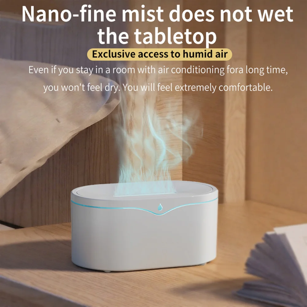 150ml Fire Mist Aromatherapy Humidifier, Upgraded Ultrasonic Essential Oil Scent Diffuser, Flame Air Diffuser with Auto-Off