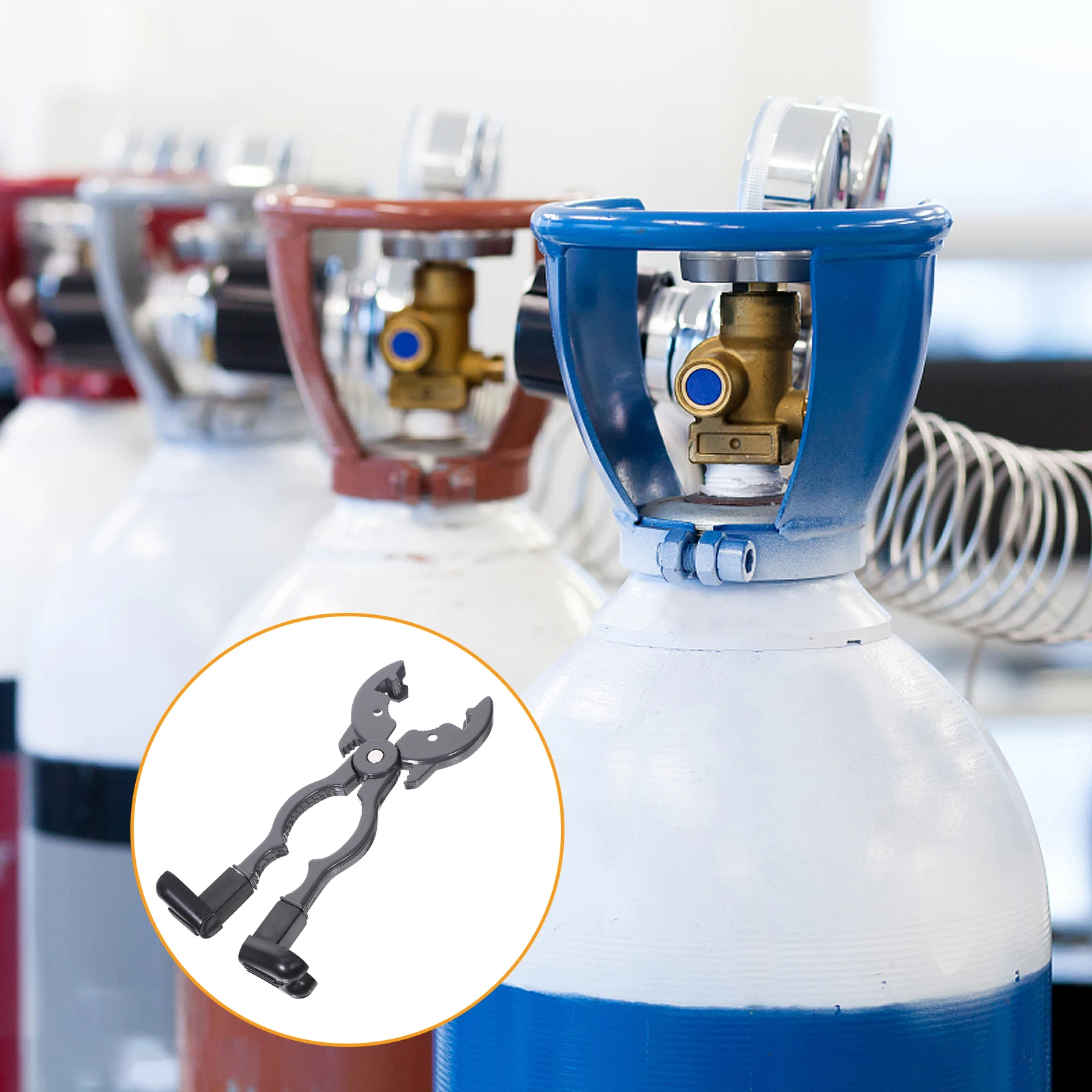 

Aluminum Alloy Hand Wrench Multifunctional Tool Gas Tank Pressure Relief Valve Bottle Opener Durable Non Slip Handle Home
