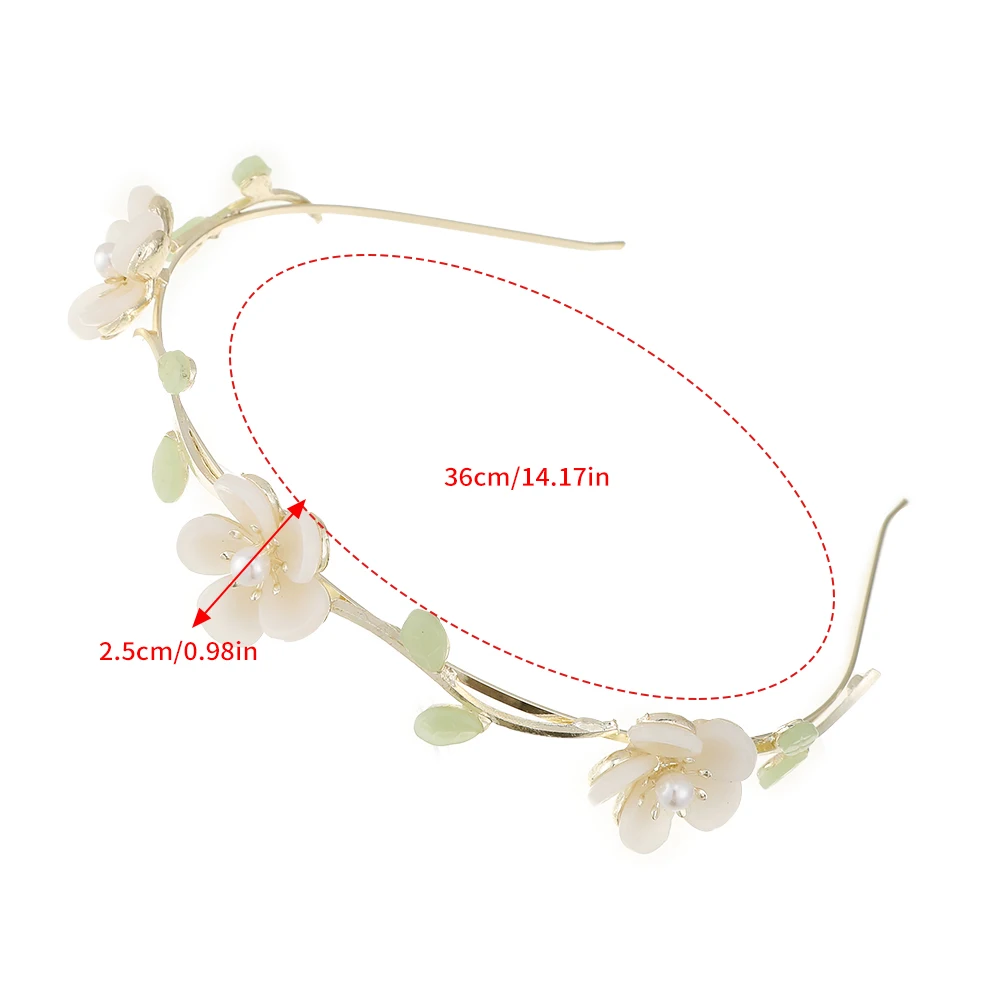 Lily of the Valley Hair Bands Headband Girls Diamond Chain Hairband Girls Elegant Retro Hair Accessories Hair Hoops Headwear