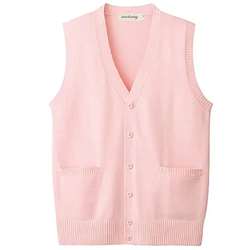 Ragazza giapponese Studenti universitari Maglione Gilet con scollo a V JK Uniforme Cardigan lavorato a maglia Gilet Campus Primavera e autunno Abbigliamento quotidiano