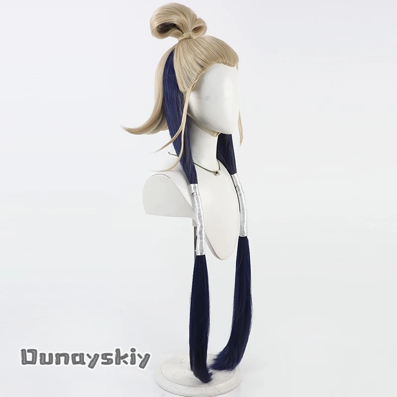 Am C S@ Tamzy لعبة Zanka Semiu شعر مستعار تأثيري مع أقراط مقاومة للحرارة الشعر Zanka GACHIAKUTA شعر مستعار تأثيري 45 سنتيمتر طول شعر مستعار #5