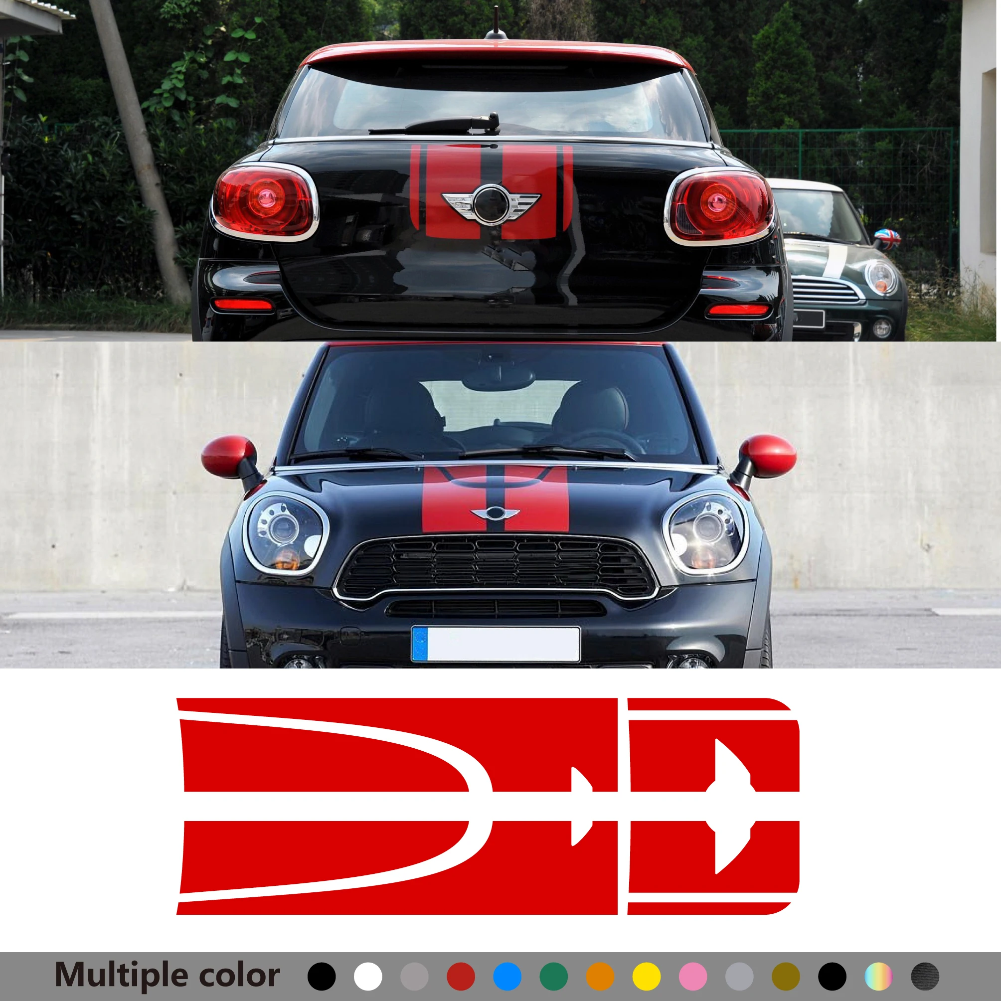 

Car Hood Cover Trunk Stickers Apply For Mini Cooper Countryman Clubman John Decoration DIY Vinyl Decals Kits Auto Accessories