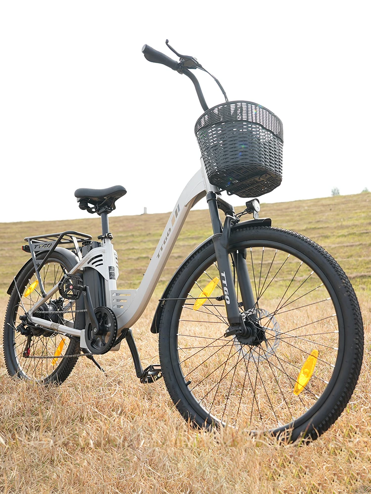 TTGO Elektrofahrrad 25W Motor 25 km/h Geschwindigkeit für Pendler Stadt-E-Bike 368V18Ah Akku, 100 km Reichweite 7-Gang Elektrofahrrad mit