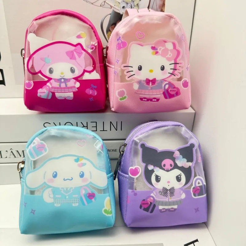 

Hello Kitty Keychain Cute Mini Women's Accessories Cartoon PU Material Card Earphones Change Storage Bag Toy Girl Gift Wholesale
