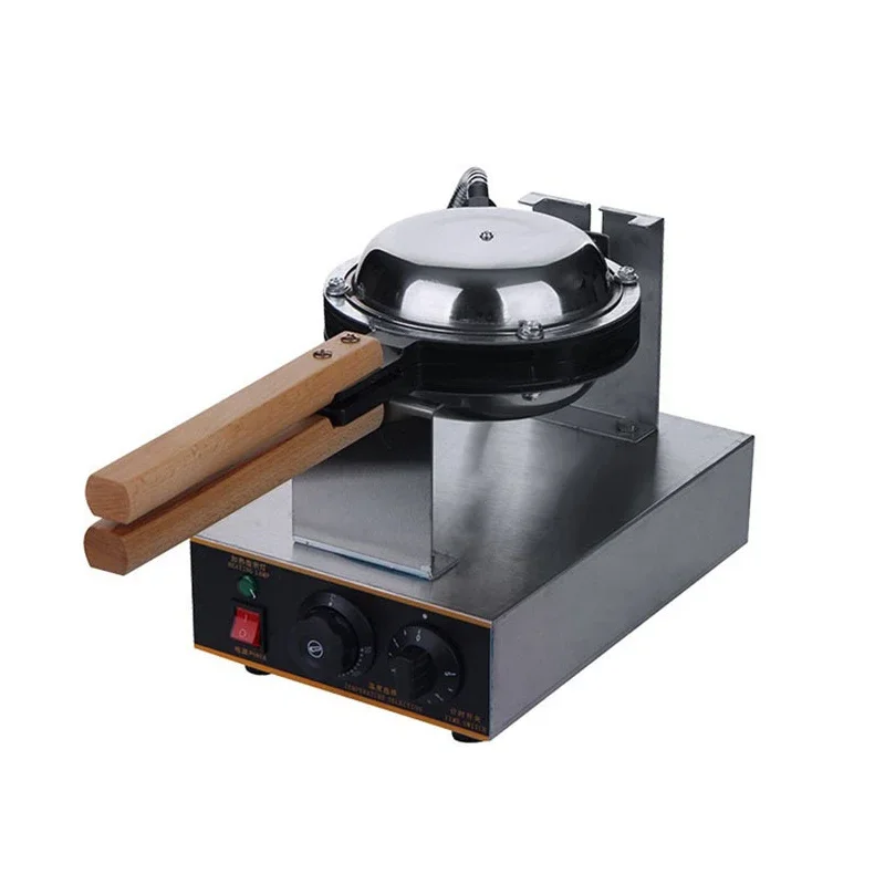 Máquina de waffle 110v/220v, máquina de waffle com bolhas de ovo, torrador de aço inoxidável