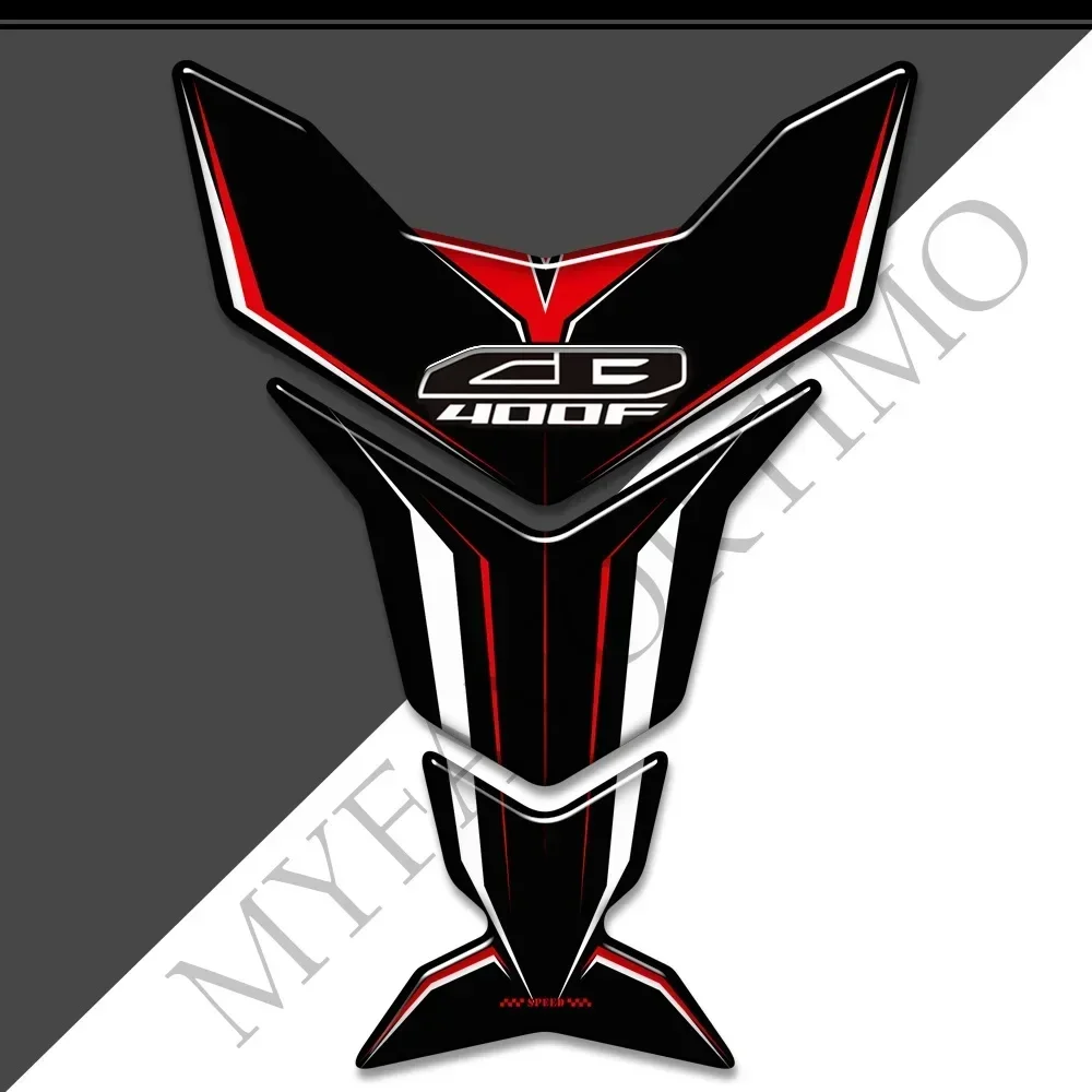 

For Honda CB400F CB 400F 400 F 3D Stickers adhesive Decal Protector Tank Pad Gas Fuel Oil Kit Knee Fish Bone Emblem Logo