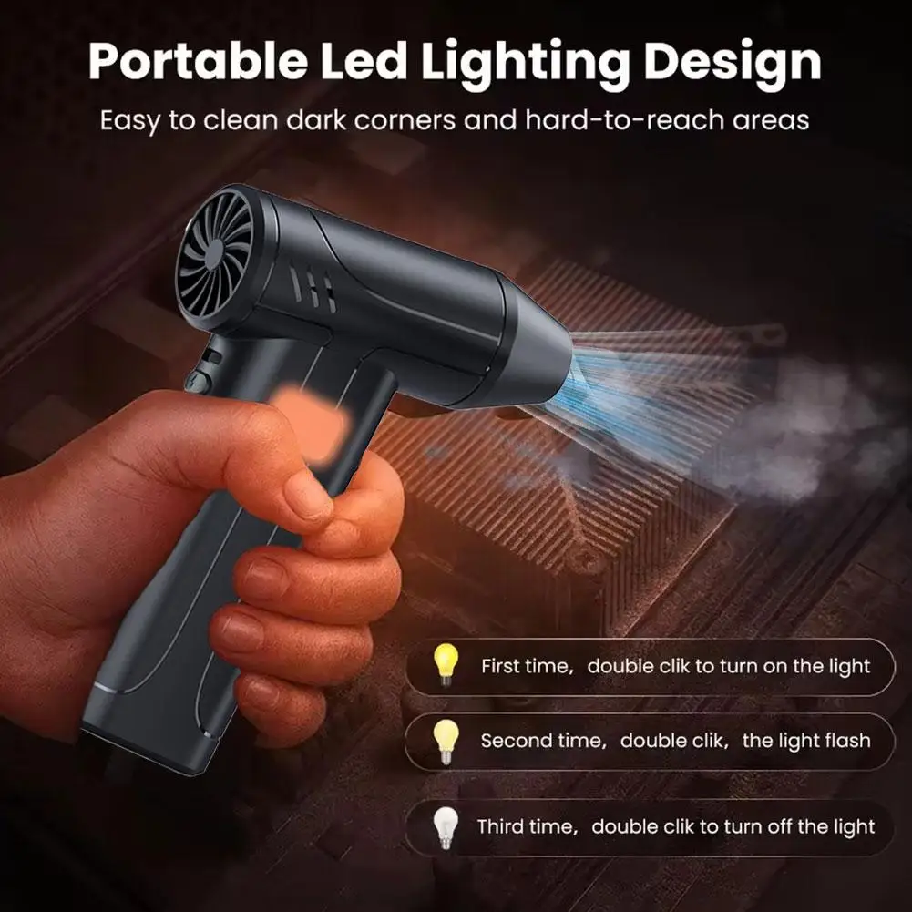 Violent Fan 100000RPM Powerful Air Blower Portable Handheld Turbo Fan Winds Brushless Jet Blower Gun Tools Powerful Air Blower