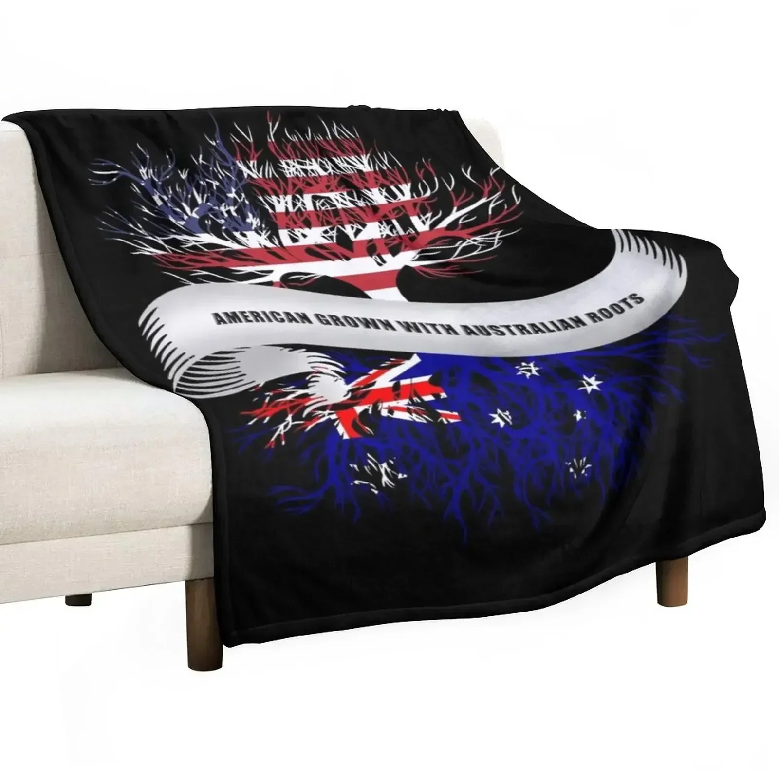 American Grown With Australian Roots Australia Throw Blanket Picnic decorative Bed Fashionable heavy to sleep Comforter Blankets