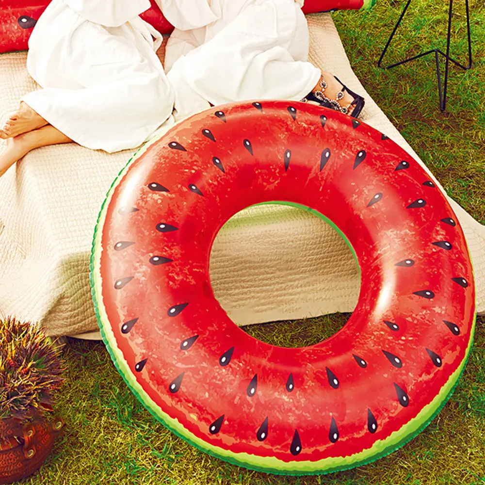 1 قطعة البطيخ طوافة بلاستيكية للسباحة نفخ دائرة السباحة للرياضة في الهواء الطلق شاطئ بركة حفلة حلقة عائمة