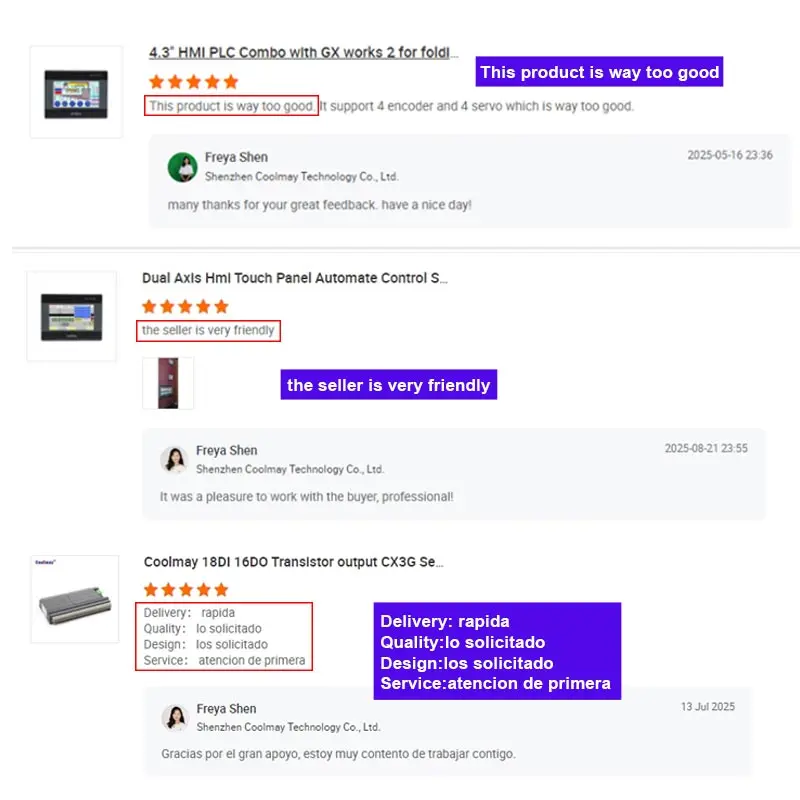 Coolmay 4.3 inch Hmi Touch Screen small size HMI connect to PLC Autamatic machine and system new Human Machine Interface upgrade