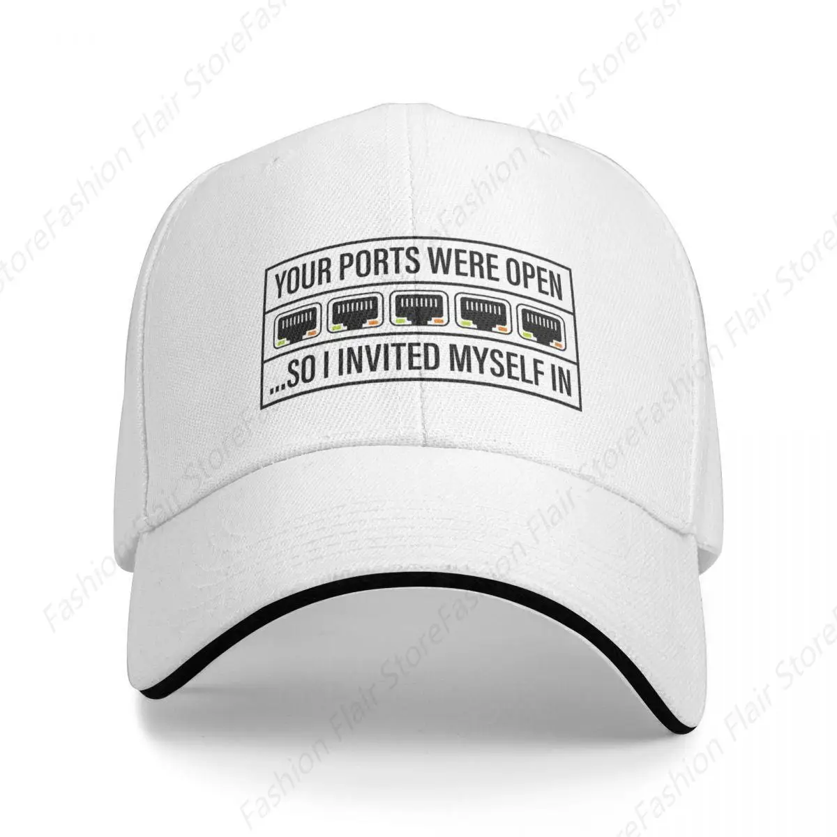 Network Hacker - Your Ports Were Open Baseball Cap Sun Cap Dropshipping Hat Man For The Sun Girl Men's