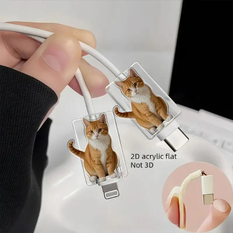 2pcs Creative Fashion Versatile Adaptable Data Cable Protector Type-C Mobile Phone Data Cable Protector Beautiful And Durable