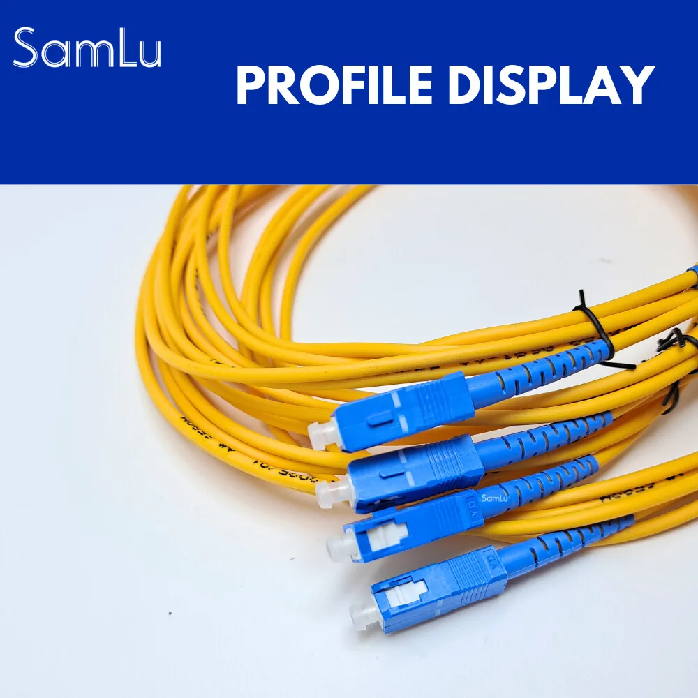 10 pièces SC/UPC cordon de raccordement à fibres optiques monomode Simplex avec veste en PVC jaune cavalier à fibres optiques cordon de raccordement à fibres optiques