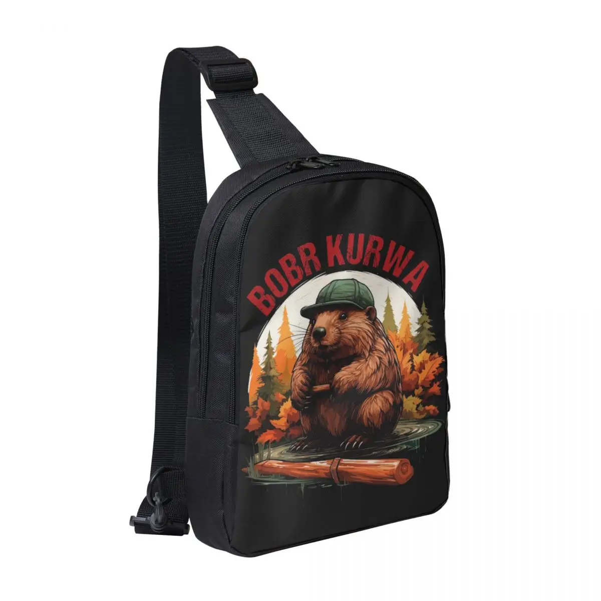 

Bobr Kurwa Bober Beaver Chest Bag Men Sling Crossbody Backpack Chest Bag Travel Hiking Daypack Shoulder Bag