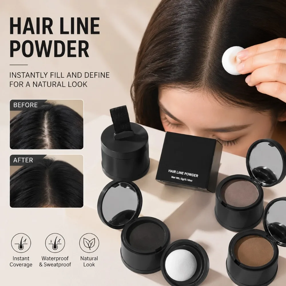 Hairline Powder Instantly Conceals Hair Root Touch Hair Powder for Thinning Hair Hairline Shadow Powder Hair Concealer Coverage
