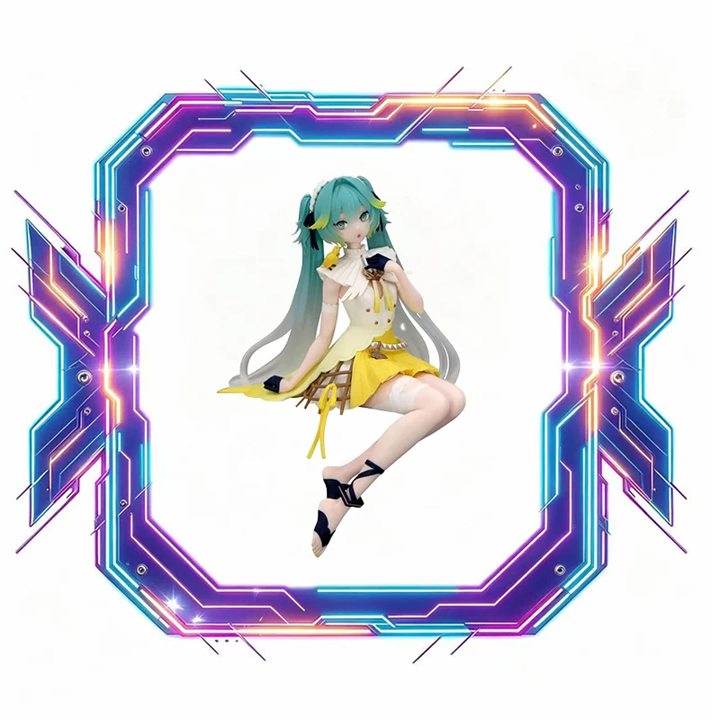在庫あり-furyu-ヌードルストッパー-初音ミク-canary-pvc-14cm-かわいいバーチャルアイドル-アニメアクションフィギュア-モデルコレクション-おもちゃ