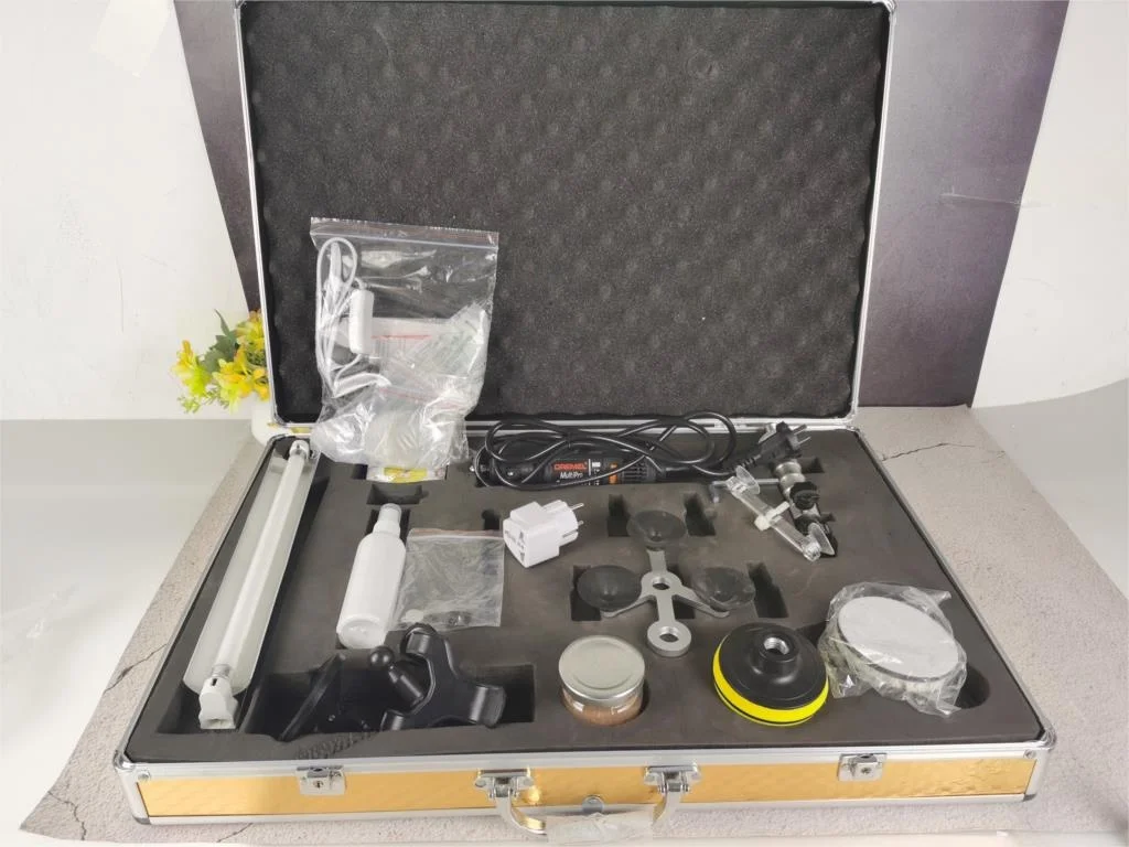 New Auto Glass Repair Tool Set Includes Front Windshield Cracked Resin Liquid Drill Bit Glue Injection Device Car Headlight