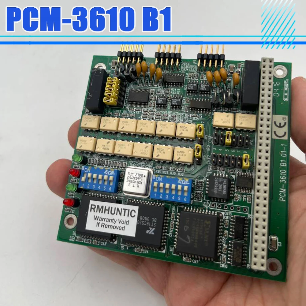 For Advantech PCM-3610 REV.B1 Serial Port Card PC104 Bus Capture Card PCM-3610 B1 Industrial Control Motherboard