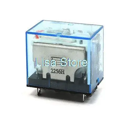 110/120VAC Coil Red LED General Purpose Power Relay 4PDT 14 Pins