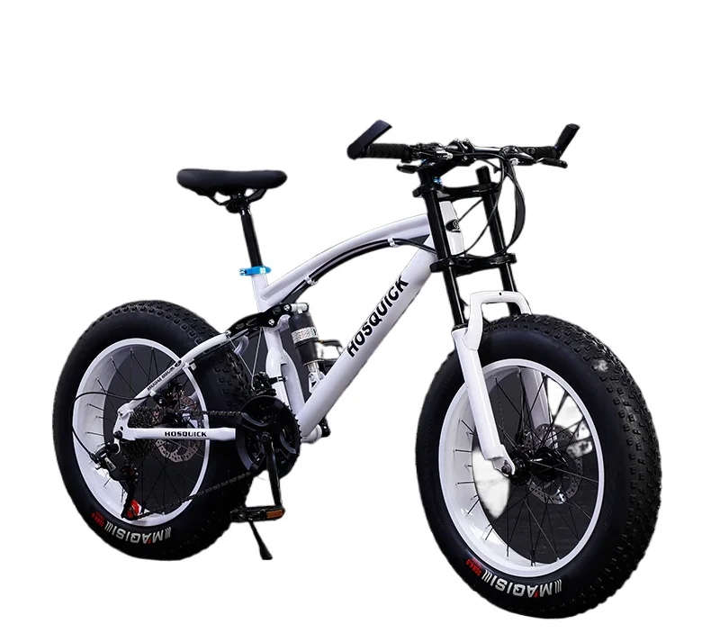 Велосипед для снежного пляжа, большая шина, переменная скорость, двойная амортизация, внедорожный мужской и женский толстый горный велосипед.