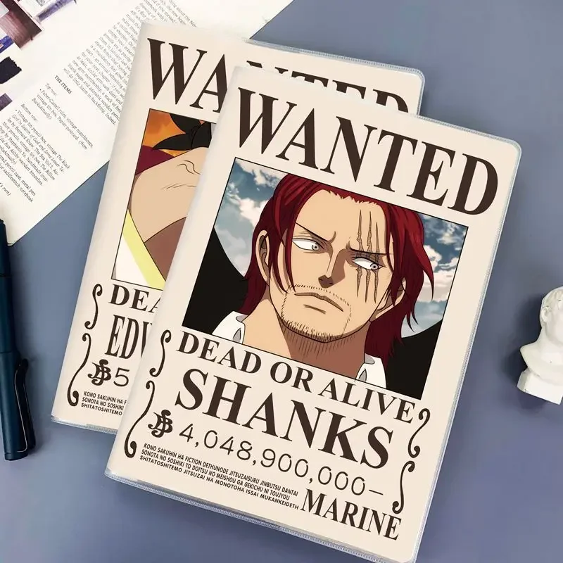 New One Piece Animation Peripheral Luffy Ace Luo Sauron Wanted Notebook Thick Book A5 Simple Boys Student Note Diary Wholesale