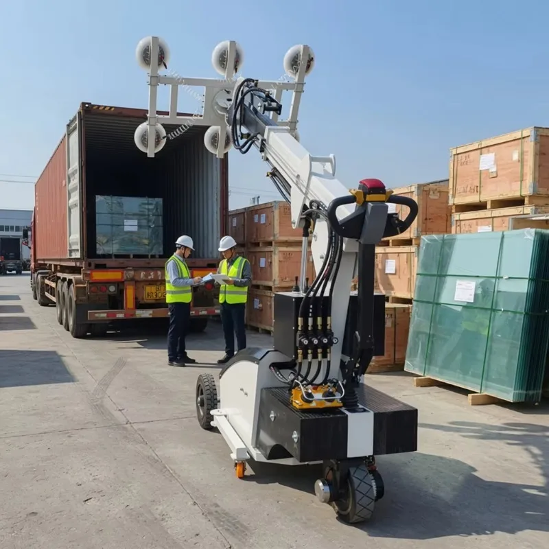 Glass Vacuum Lifter Mobile Electric Glass Lifting Machine Hydraulic Suction Cup Equipment for Curtain Wall Installation