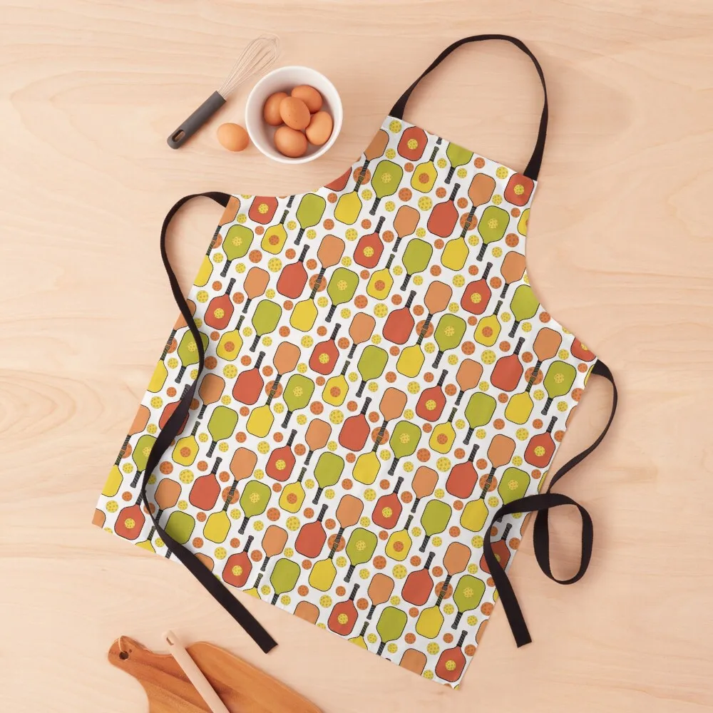 

Pickleball on white background Apron Kitchen Household Items Kitchen Tools Apron