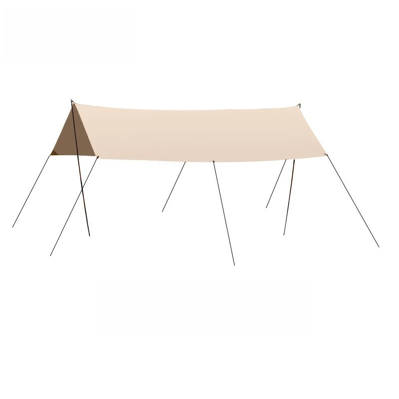 

Canopy tent outdoor silver-coated camping awning portable silver-coated sunscreen camping hexagonal sky curtain