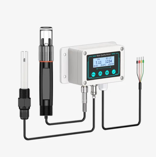 RS485 5-in-1 Multi-parameter Water Quality Sensor, PH EC Electrode Probe for Water Treatment