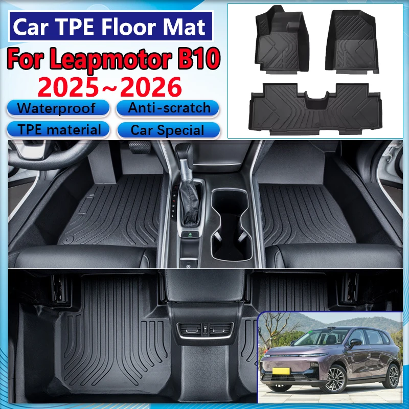 

For Leapmotor B10 Accessories 2025 2026 2027 Car Floor Mat Dirt-resistant Waterproof Mud Carpet Full Foot Pad Leather Cushion