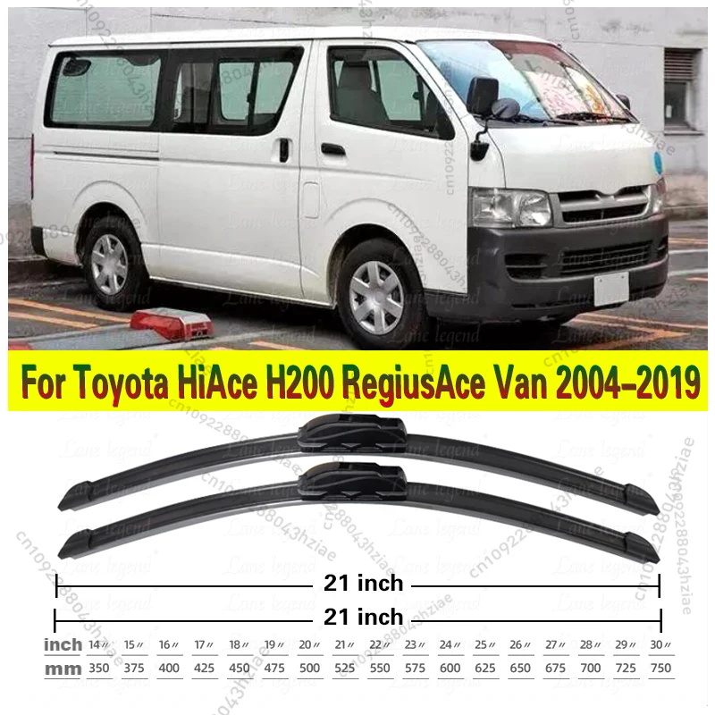 Frontscheibe Wischer Klingen Bürsten Für Toyota HiAce H200 RegiusAce Van 2004-2019 Windschutzscheibe Windschutz Reinigung Auto Zubehör