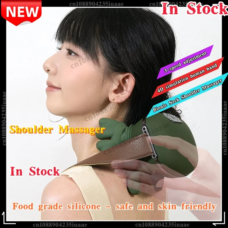 

Bionic Neck Shoulder Massager Heated Back Massagers Electric Kneading Muscles Massage Pillow Neck Waist Leg Body ﻿3-Level Modes