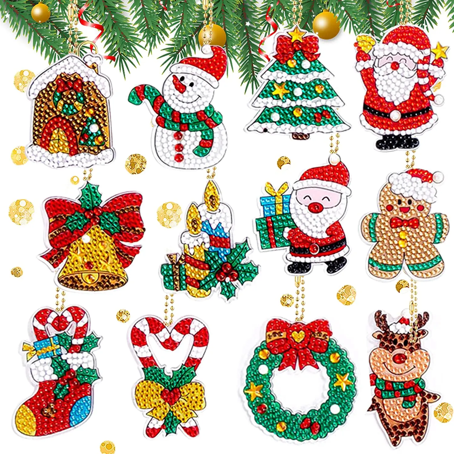 

Creative Cartoon Diamond Sticker Keychain Small Pendant, Children's Boys and Girls Educational Toys Handmade DIY Decorations