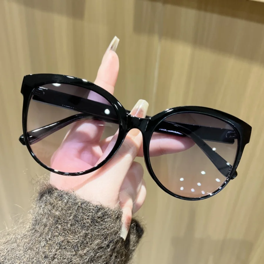 1 قطعة نظارات الموضة النسائية نمط جديد تنوعا إطار دائري عين القط التدرج اللون تصميم فريد تشكيل الوجه ملابس يومية حفلة O