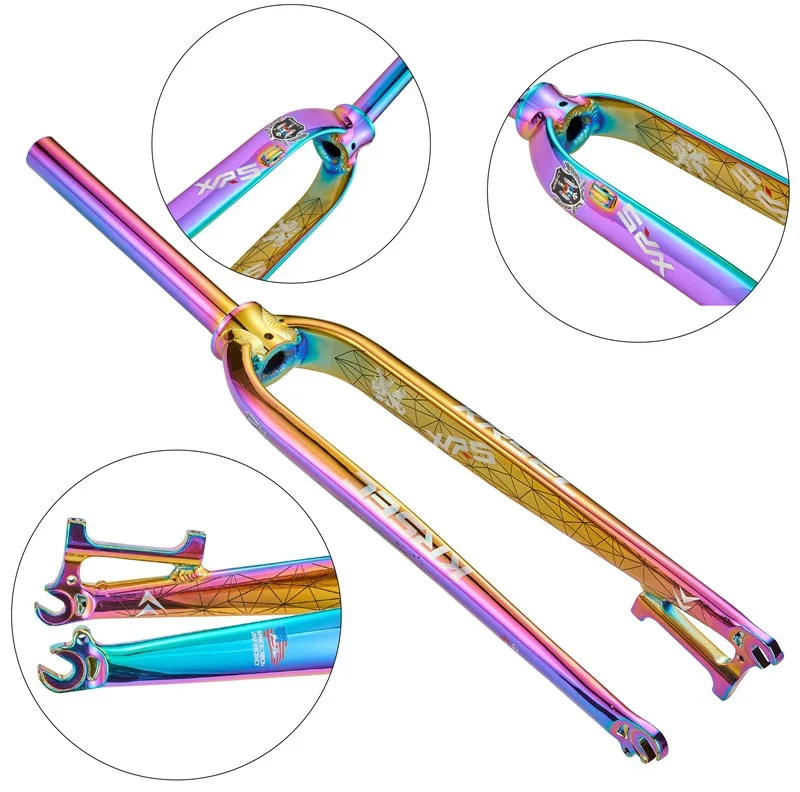 HASSNS MTB Fork Rigid Bicycle Fork 26/27.5/29inch Aluminum Alloy Mountain Bike Fork Straight Tube V-brake MTB Hard Fork